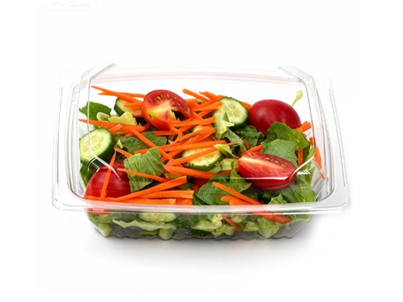 Fresh produce in a clear thermoformed food tray