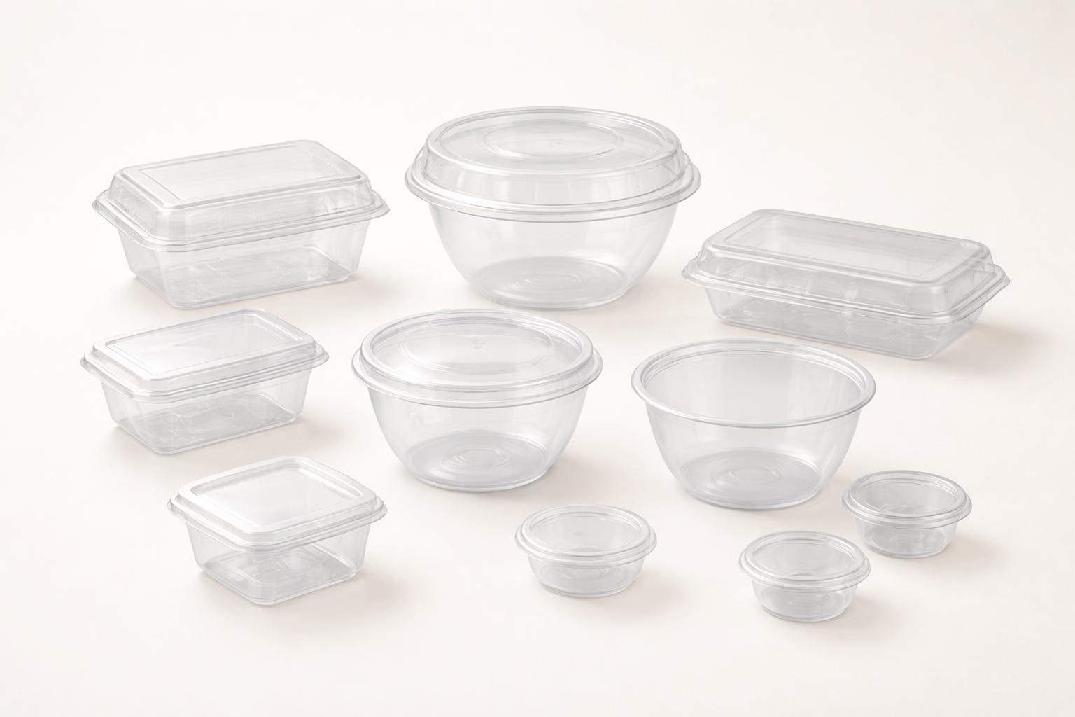 Plastic sheets and thermoformed containers